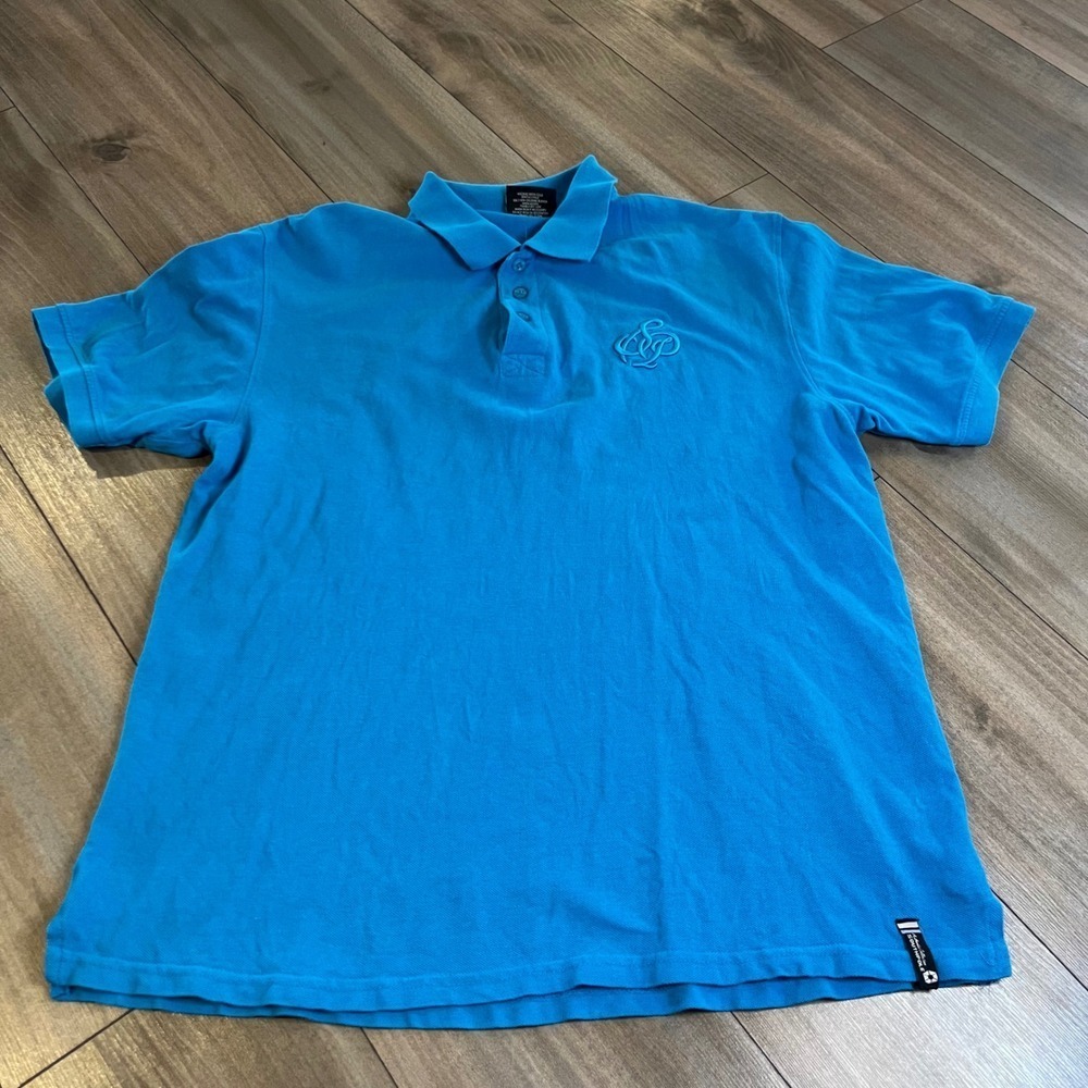 Southpole  Polo Shirt Embroidered‎ Logo Blue Mens XL Bin C-100